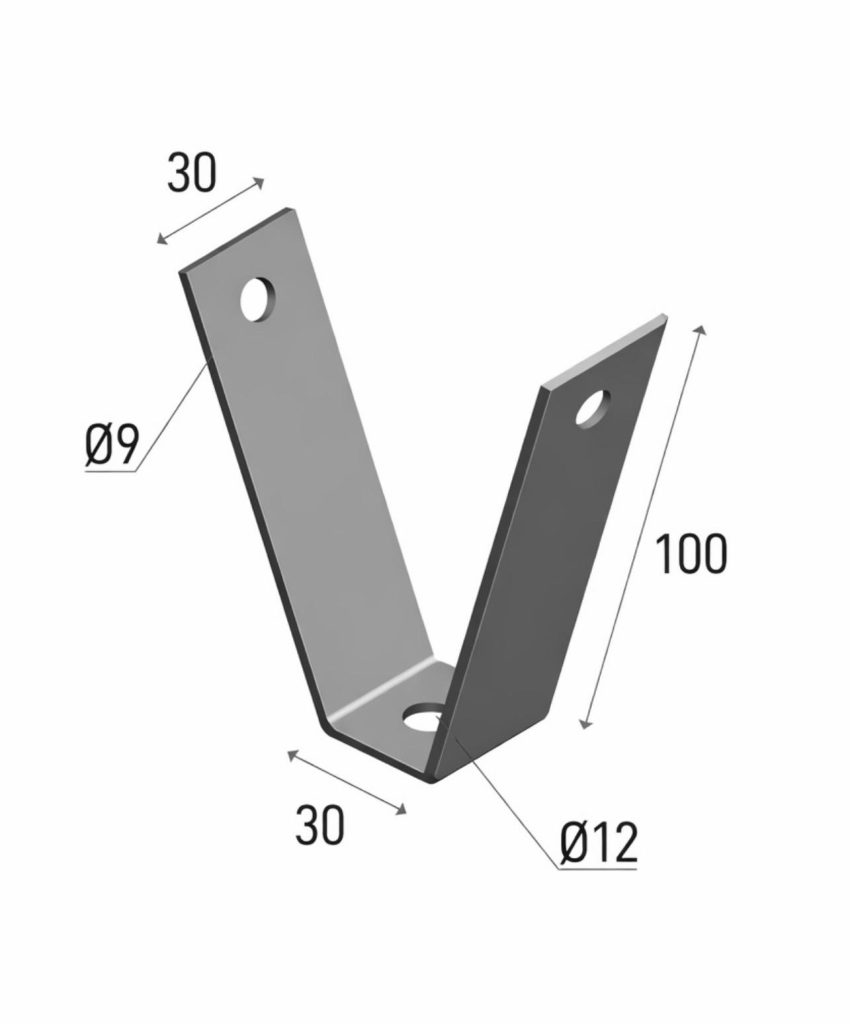 V- Type Plafondondersteuning 12 mm